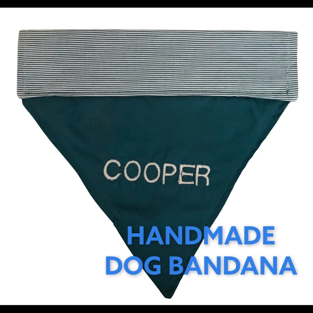 DOG BANDANA EMBROIDERED PERSONALIZED COOPER